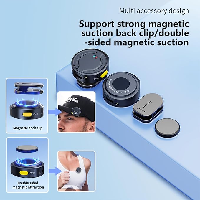 Wireless Microphone With Charging Cabin – (iOS &amp; Type-C Compatible)