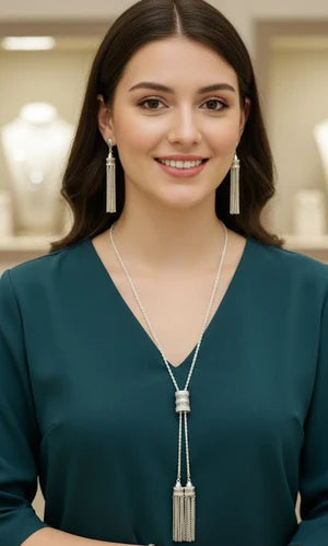 Grace Tassel Necklace Set